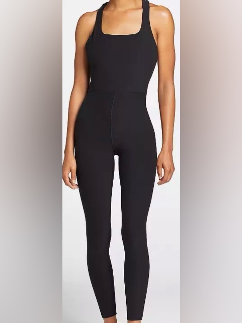 🌓 Black High-Waist Shaping Jumpsuit